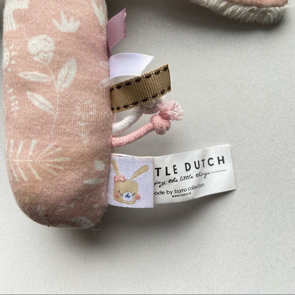 Little Dutch Pink Rabbit Rattle Toy - Picture 2 of 8